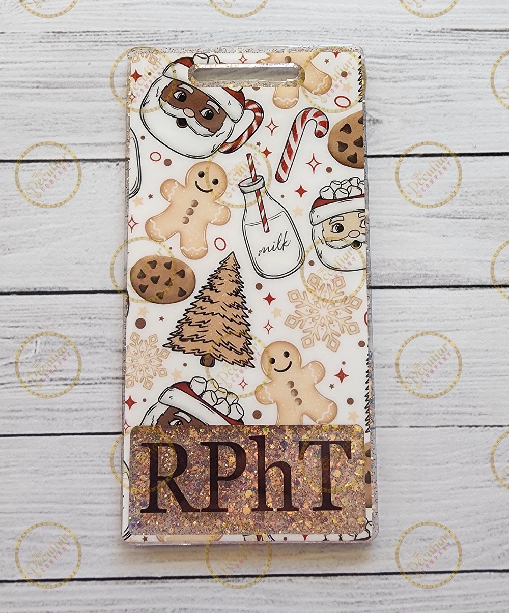 Christmas Eve Goodies Badge Buddy, Milk and cookies, Xmas ba...