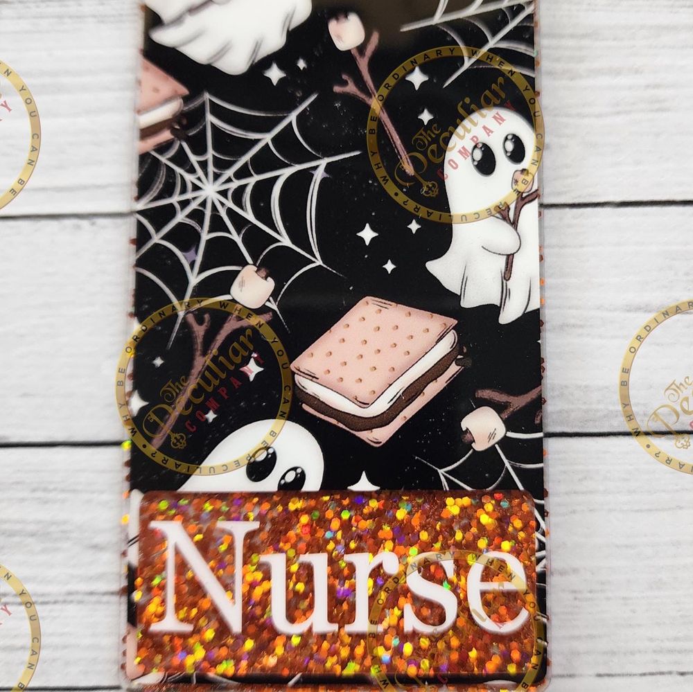 Ghostie S'mores Badge Buddy, Halloween badge buddy, Nurses, ...