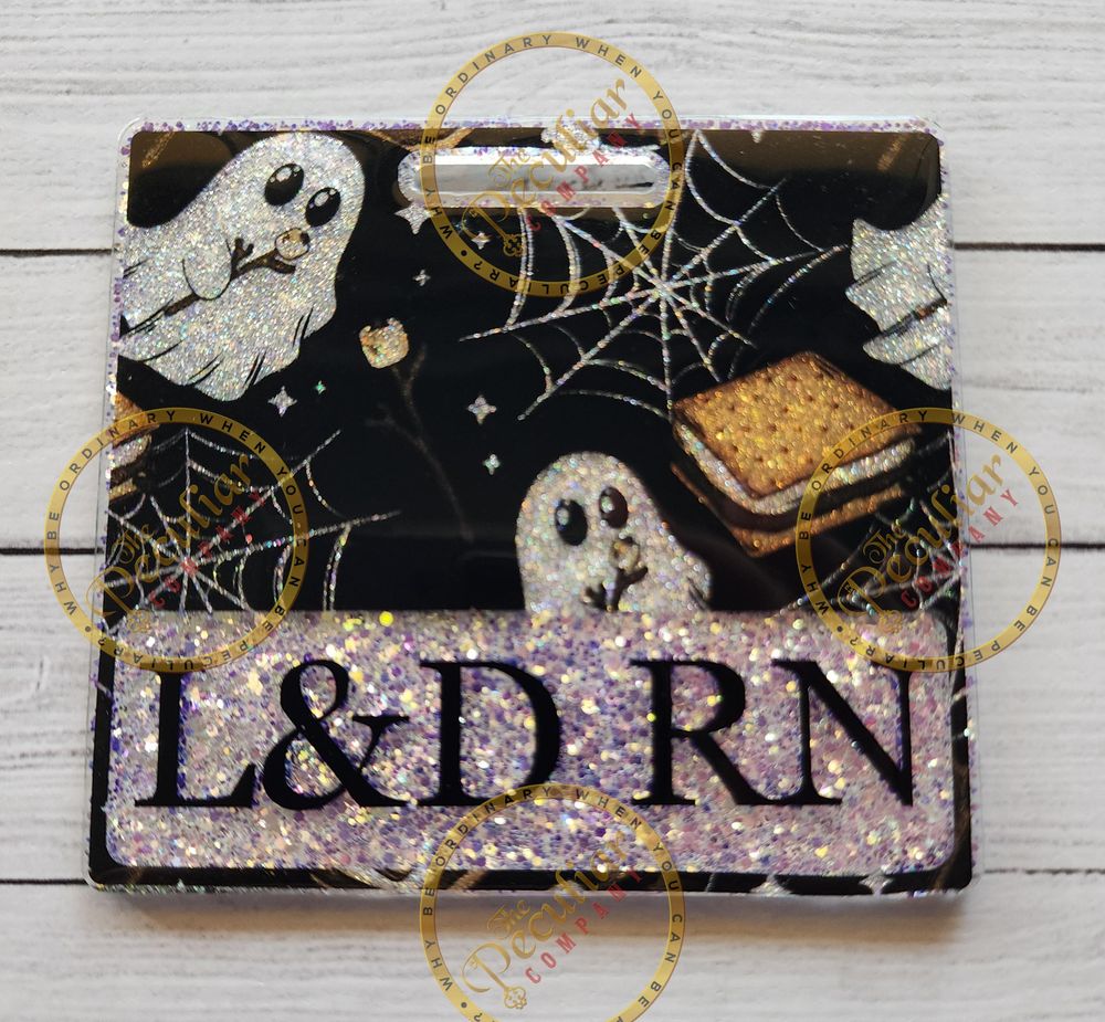 Glittered Spooky S'mores Badge Buddy (Variety of Sizes), Spo...