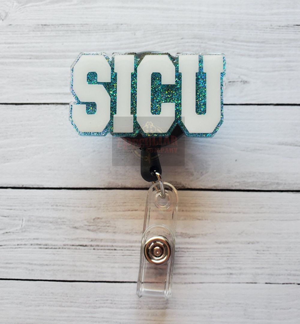 SICU (Surgical Intensive Care Unit) Badge Reel, badge holder...
