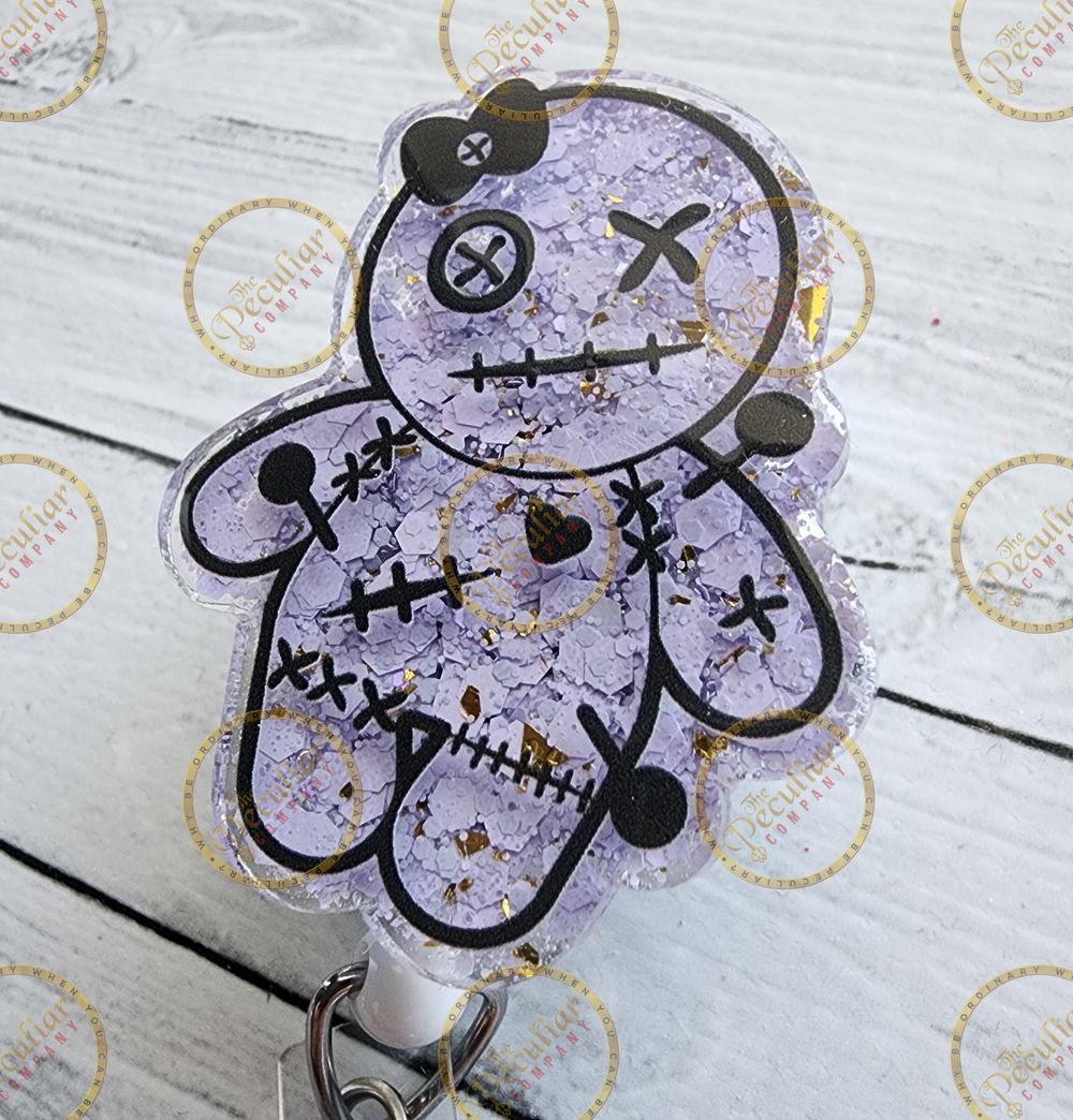 Voo-Doo Doll Badge Reel, Mardi Gras badge, Louisiana badge r...