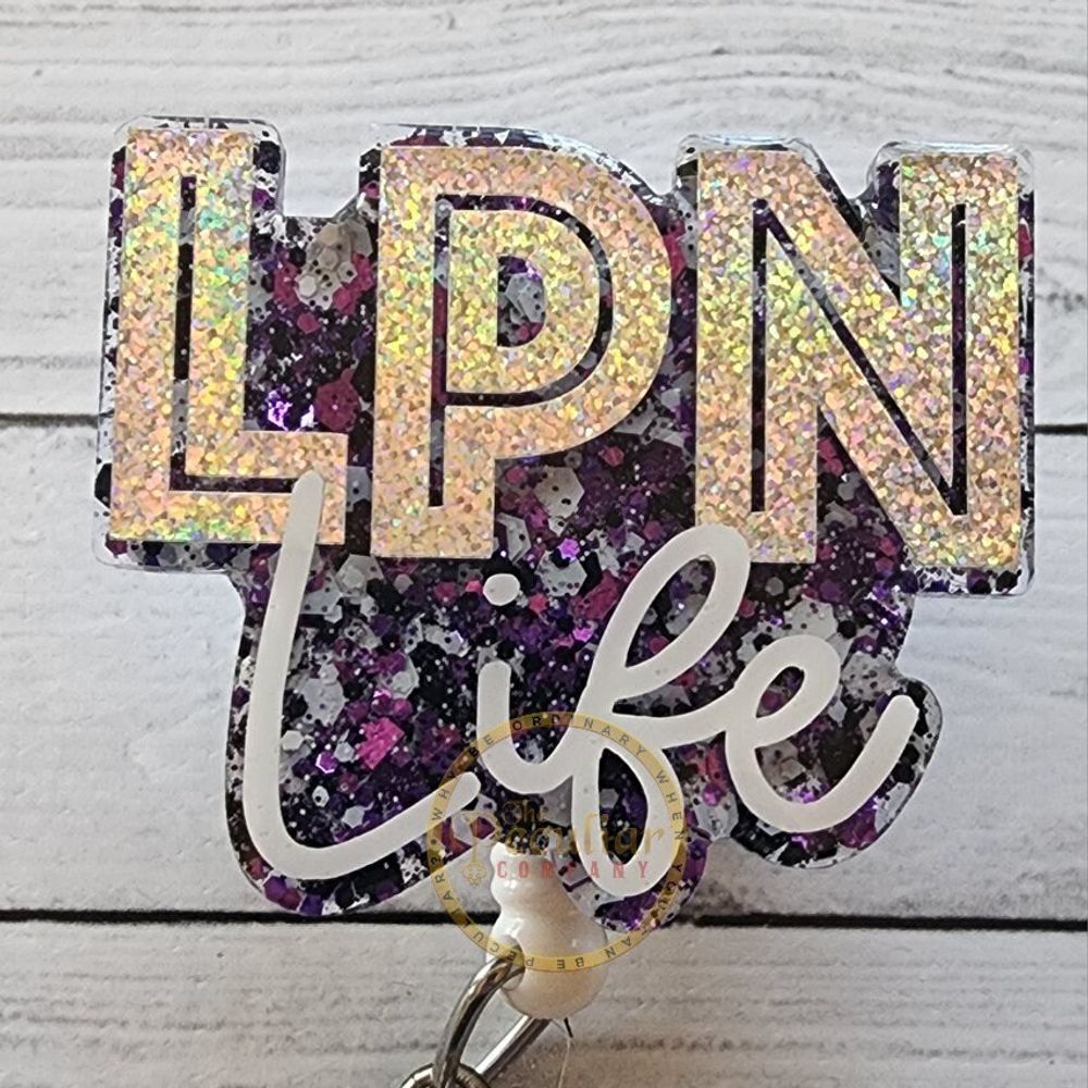 LPN Life Badge Reel, Badge holder, Licensed Practical Nurse,...