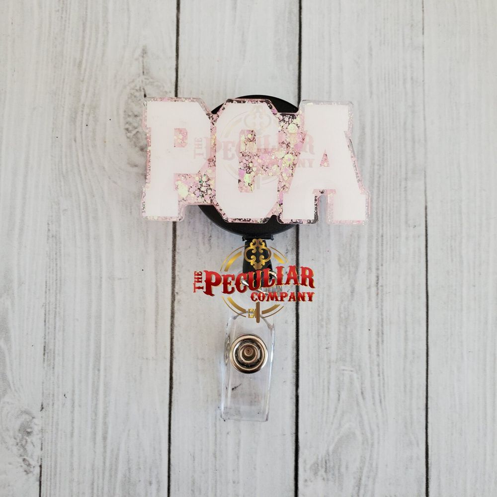 PCA Badge Reel (Patient Care Assistant), badge holder, healt...