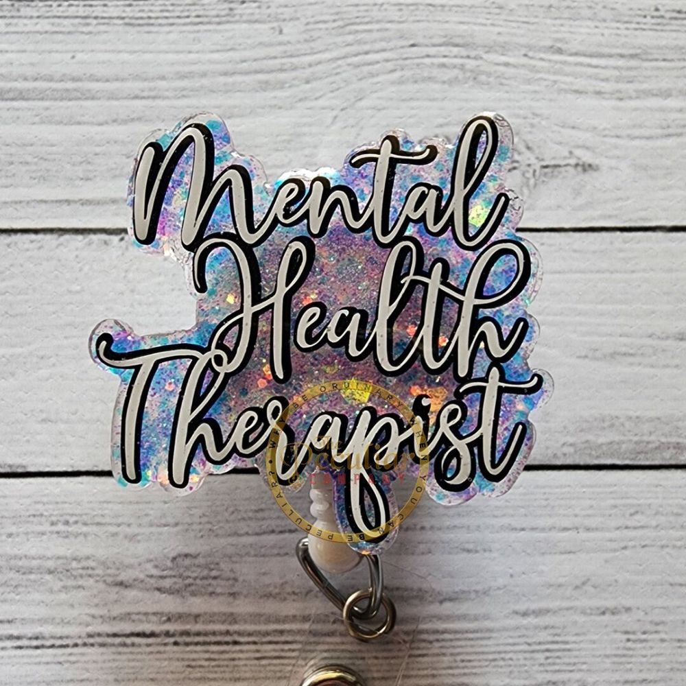 Mental Health Therapist Badge Reel, MHT, Badge holder, thera...