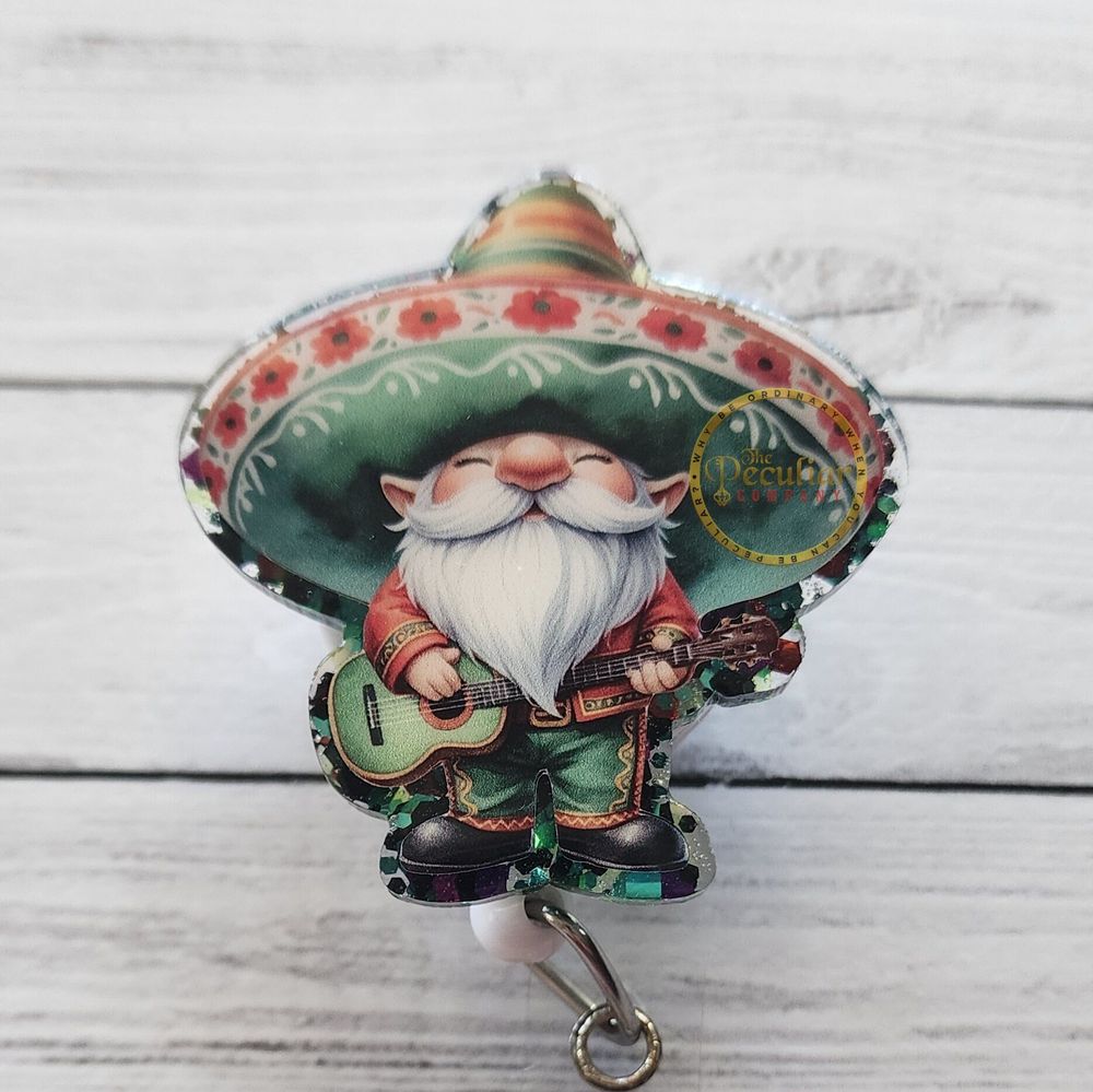 Mariachi Gnome Badge Reel, Mexicano, Mexican, Cinco de Mayo,...