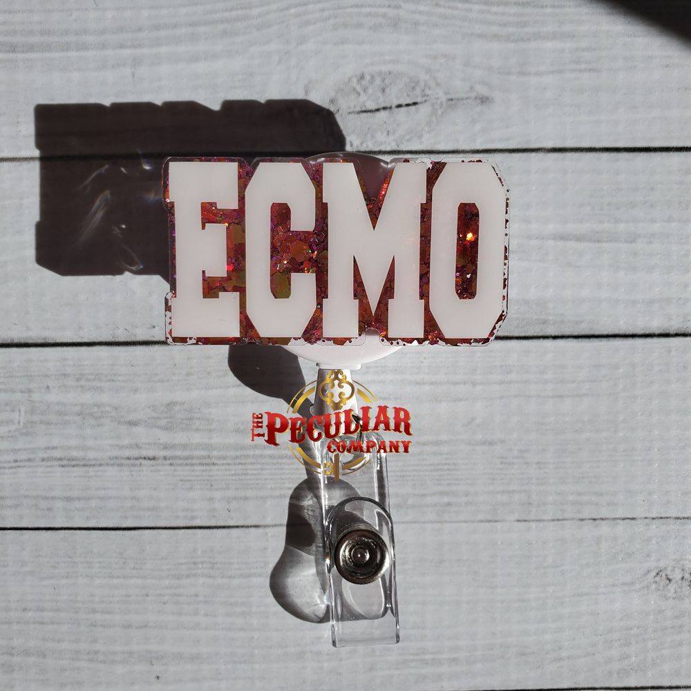 ECMO Badge Reel, badge holder, healthcare, RRT, Nursing, PIC...