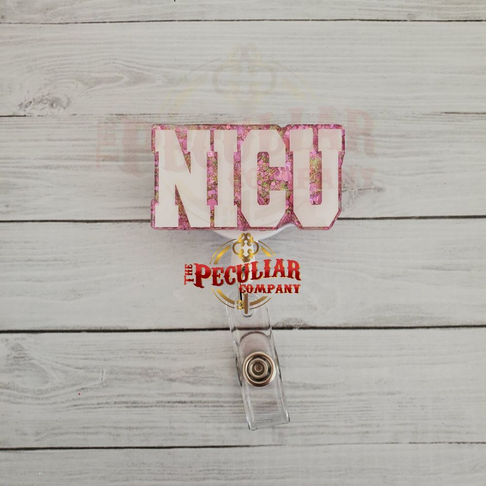 NICU Badge Reel, RN, Nurses, RRT, rt, cna, lpn, healthcare w...