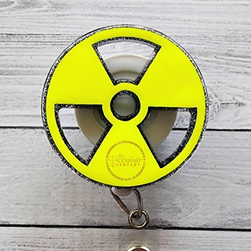 Radiation Symbol Badge reel, Badge holder, Radiology, Nuclea...