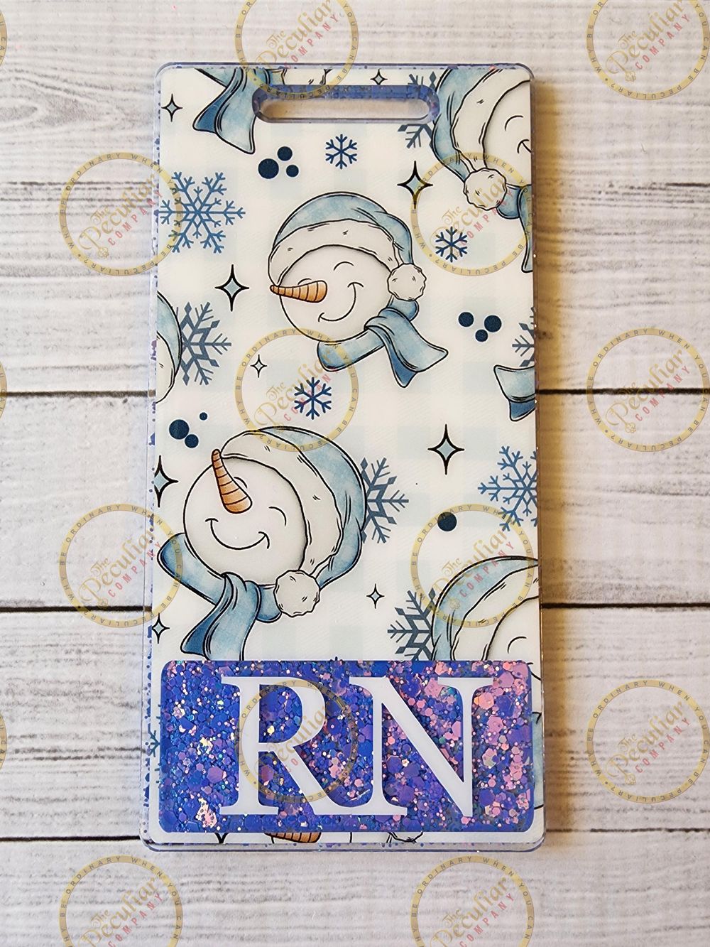 Icy Snowman Badge Buddy, Badge backer, Nurse badge buddy, Wi...