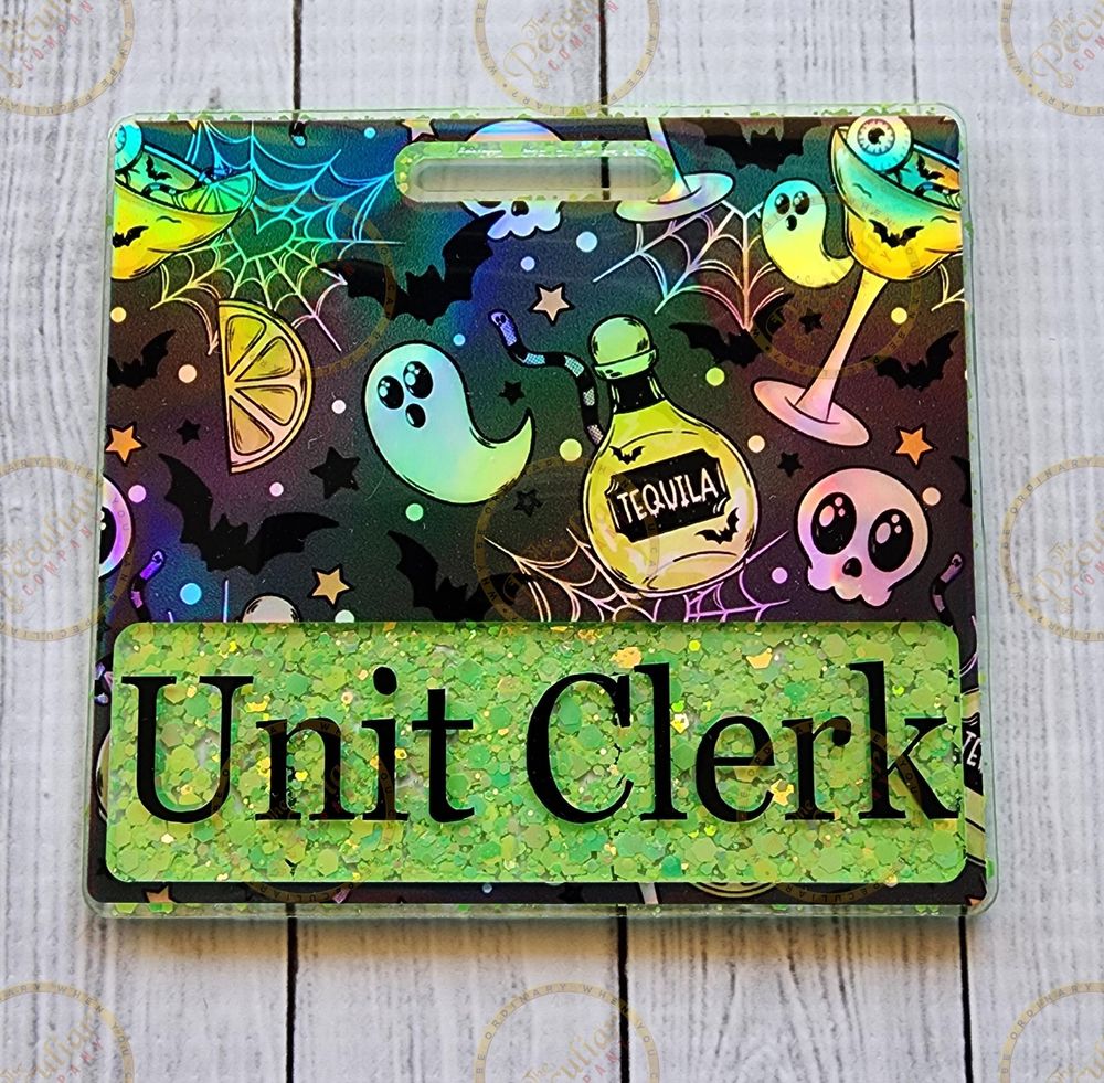 Ghost Party Badge Buddy, Halloween badge buddy, Seasonal bad...