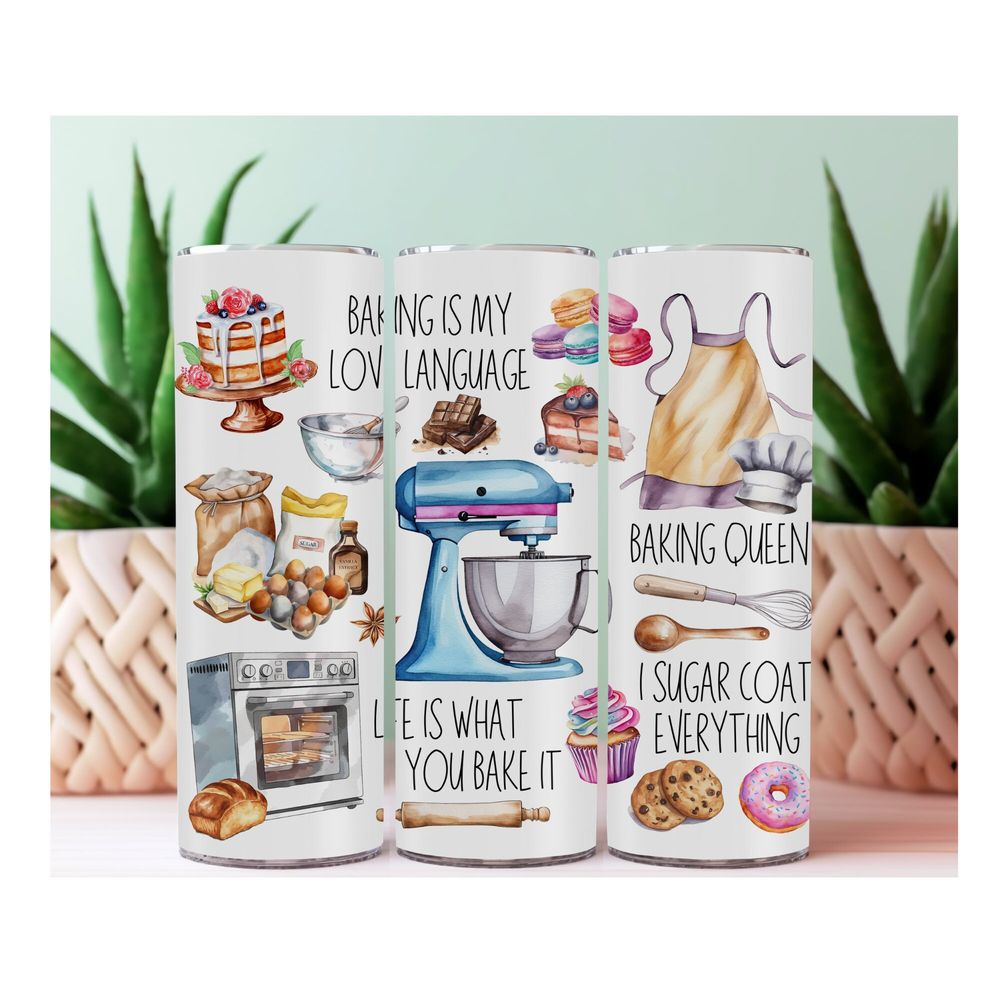 Life is What You Bake It 20 oz Tumbler, Love language, birth...