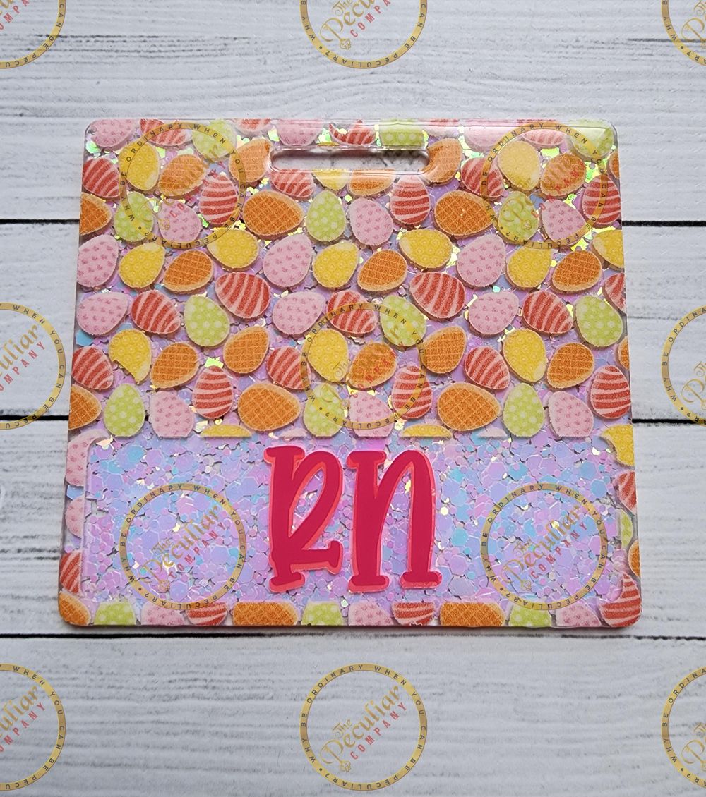 Easter Eggs Badge Buddy (variety of sizes), RN badge backer,...