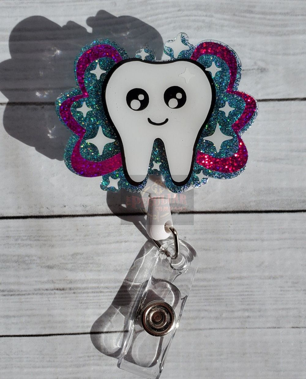 Tooth Fairy Badge Reel, dental assistant badge, dentist, gra...
