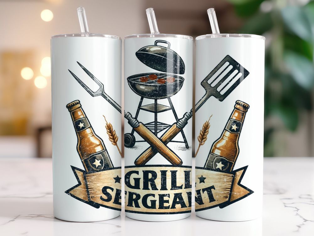 Grill Sergeant 20 oz Tumbler, Father's Day Gifts, for him, d...