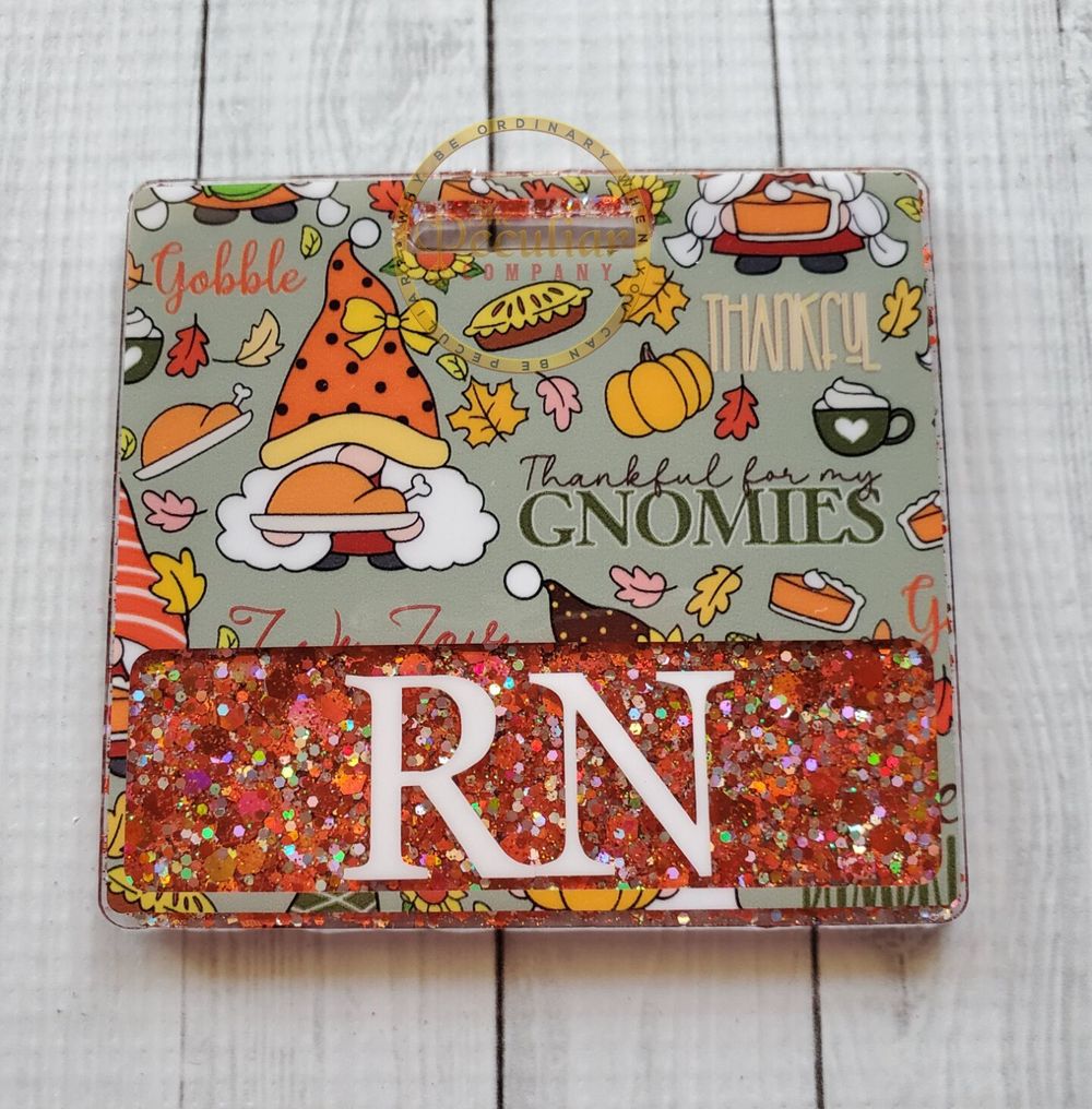 Thanksgiving Gnomes Badge Buddy (Variety of Sizes), fall the...
