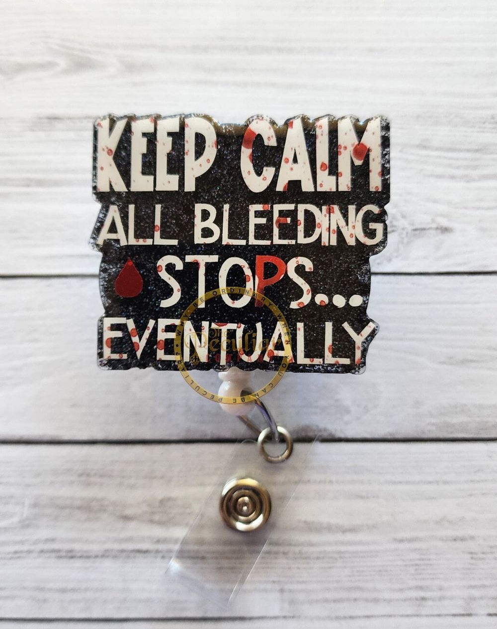 Keep Calm Badge Reel, badge holder, ER nurse badge reel, Fun...
