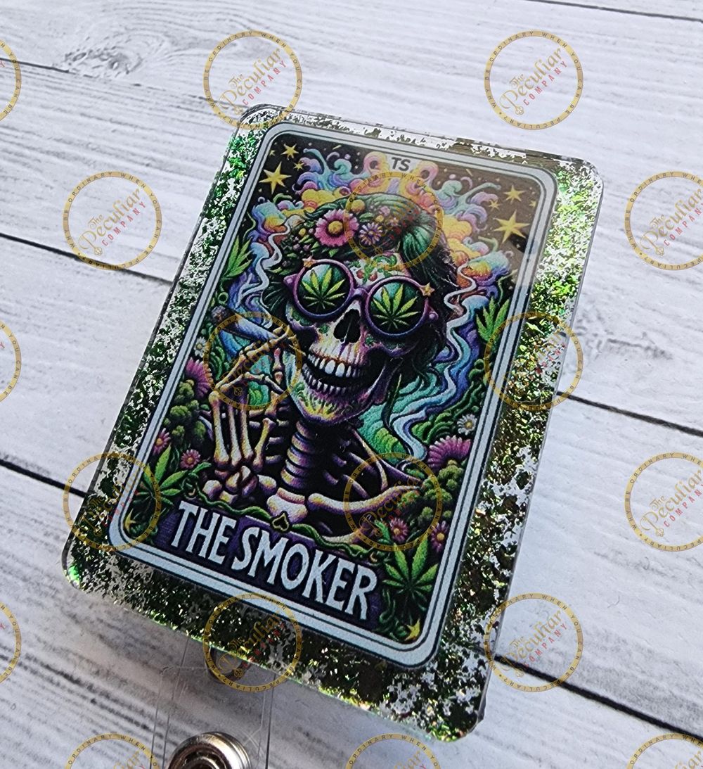 The Smoker Tarot Badge Reel, Dispensary workers, Dispensary ...