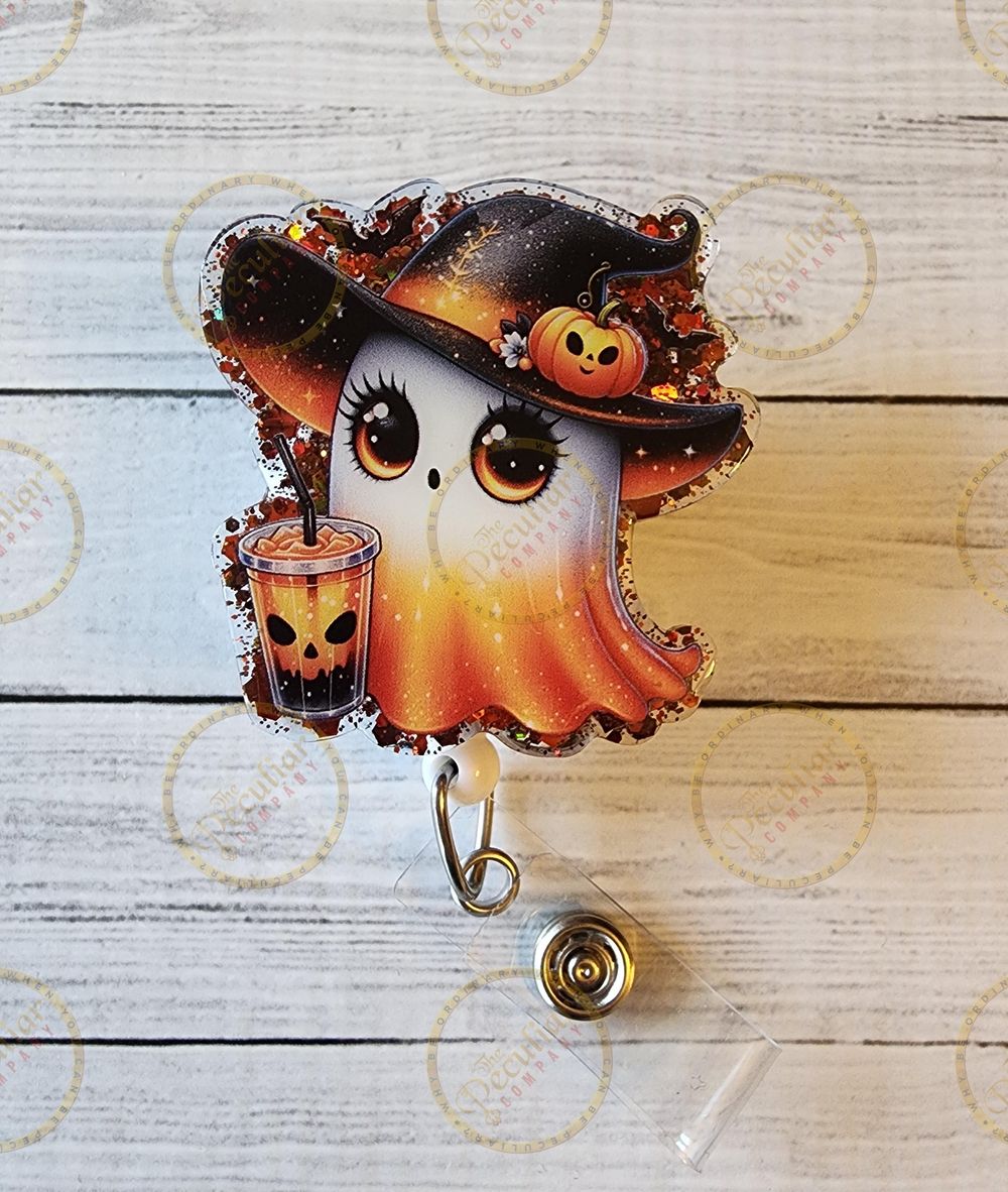 Candy Corn Ghost Badge Reel, Halloween badge reel, RN badge ...