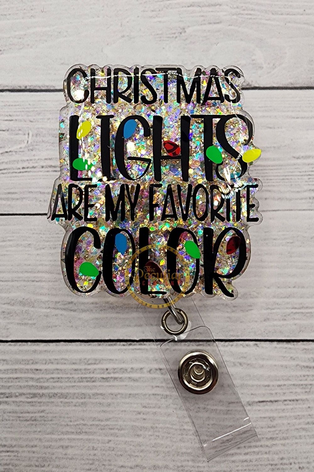 Christmas Lights are My Favorite Color Badge Reel, Badge Hol...