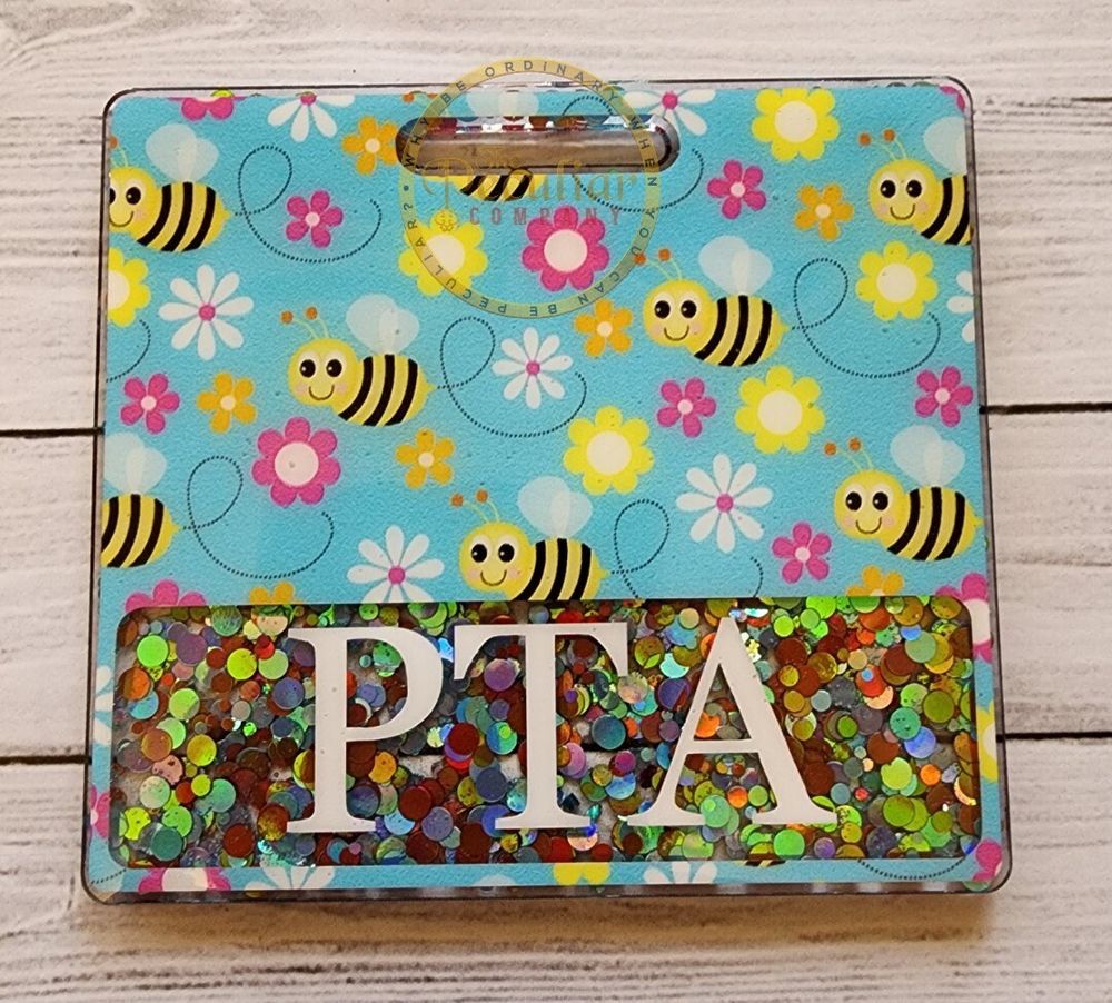 Bees & Flowers Badge Buddy (Variety of Sizes), seasonal badg...
