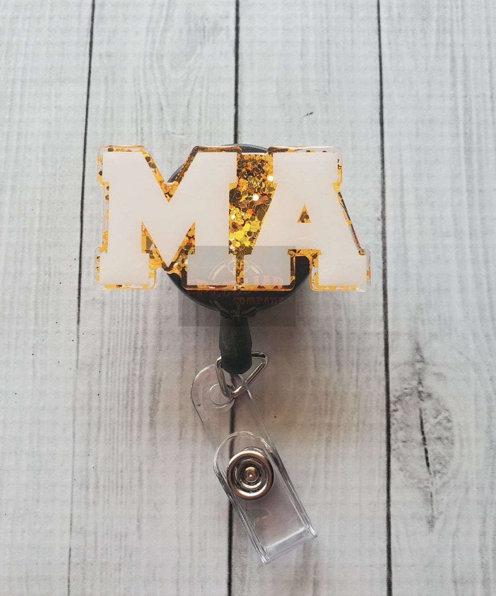 MA (Medical Assistant) Badge Reel, badge holder, healthcare ...