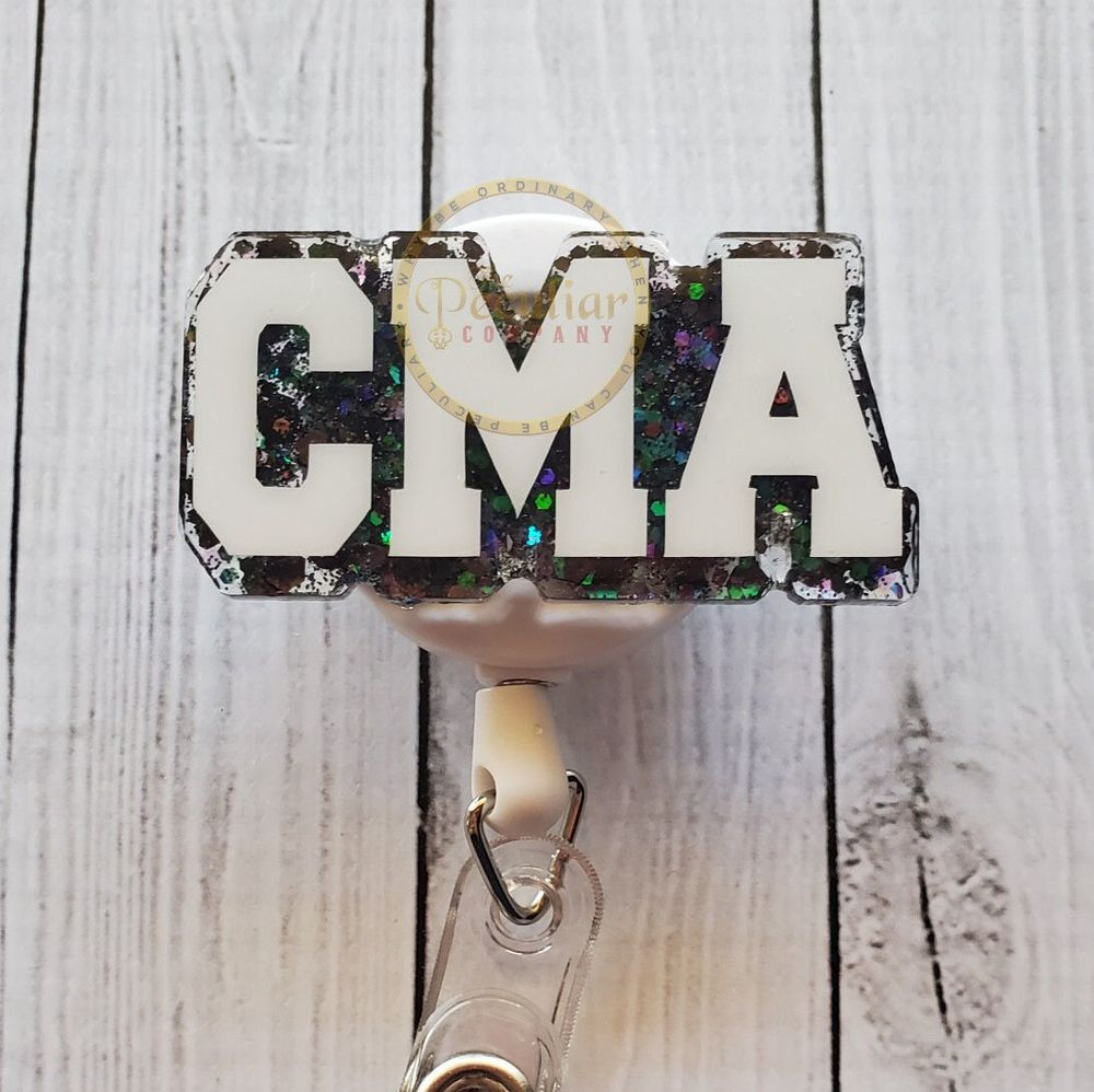 CMA (Certified Medical Assistant) Badge Reel, Badge holder, ...