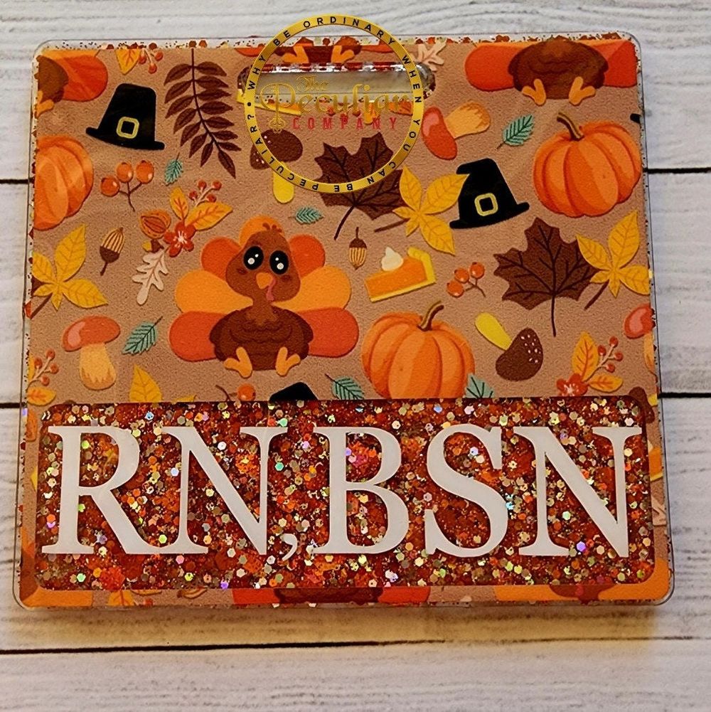 Turkey Thanksgiving Badge Buddy (Variety of Sizes), fall bad...