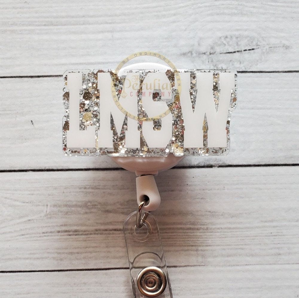 LMSW (Licensed Master Social Worker) Badge Reel, Social Work...