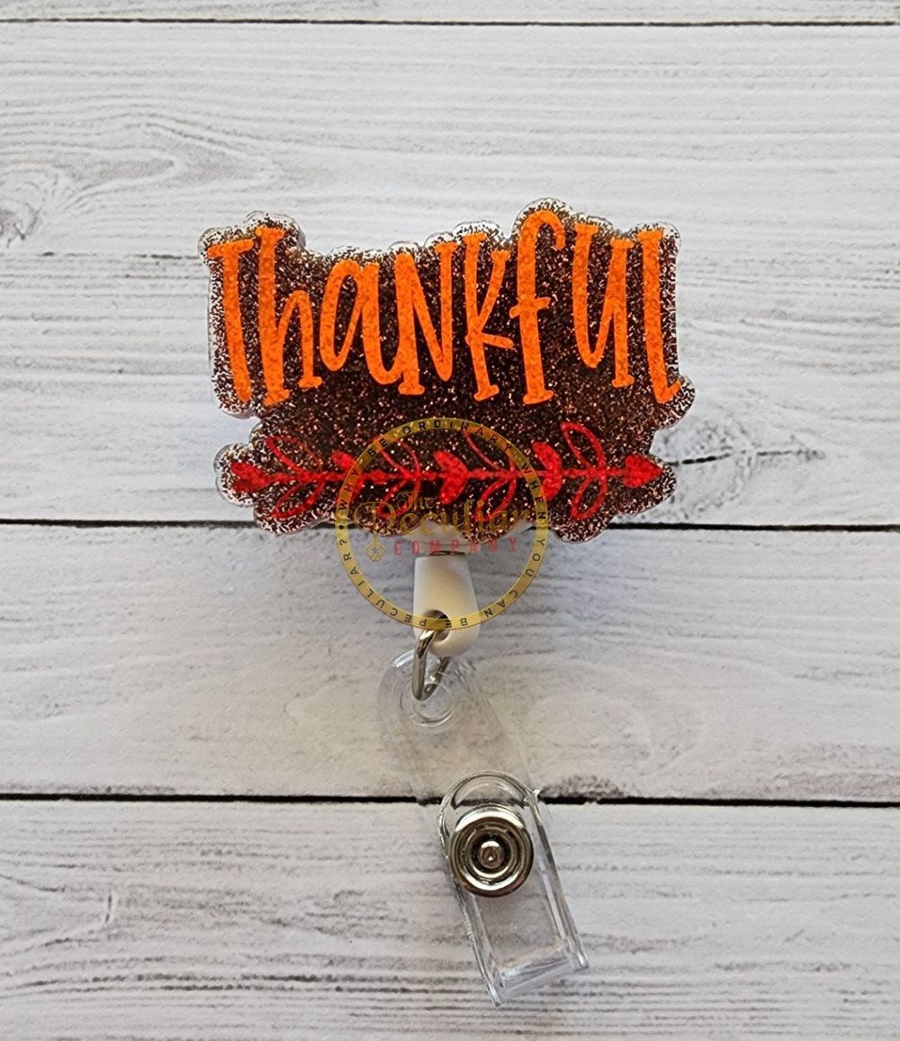 Thankful Badge Reel, Thanksgiving badge reel, Fall badge hol...