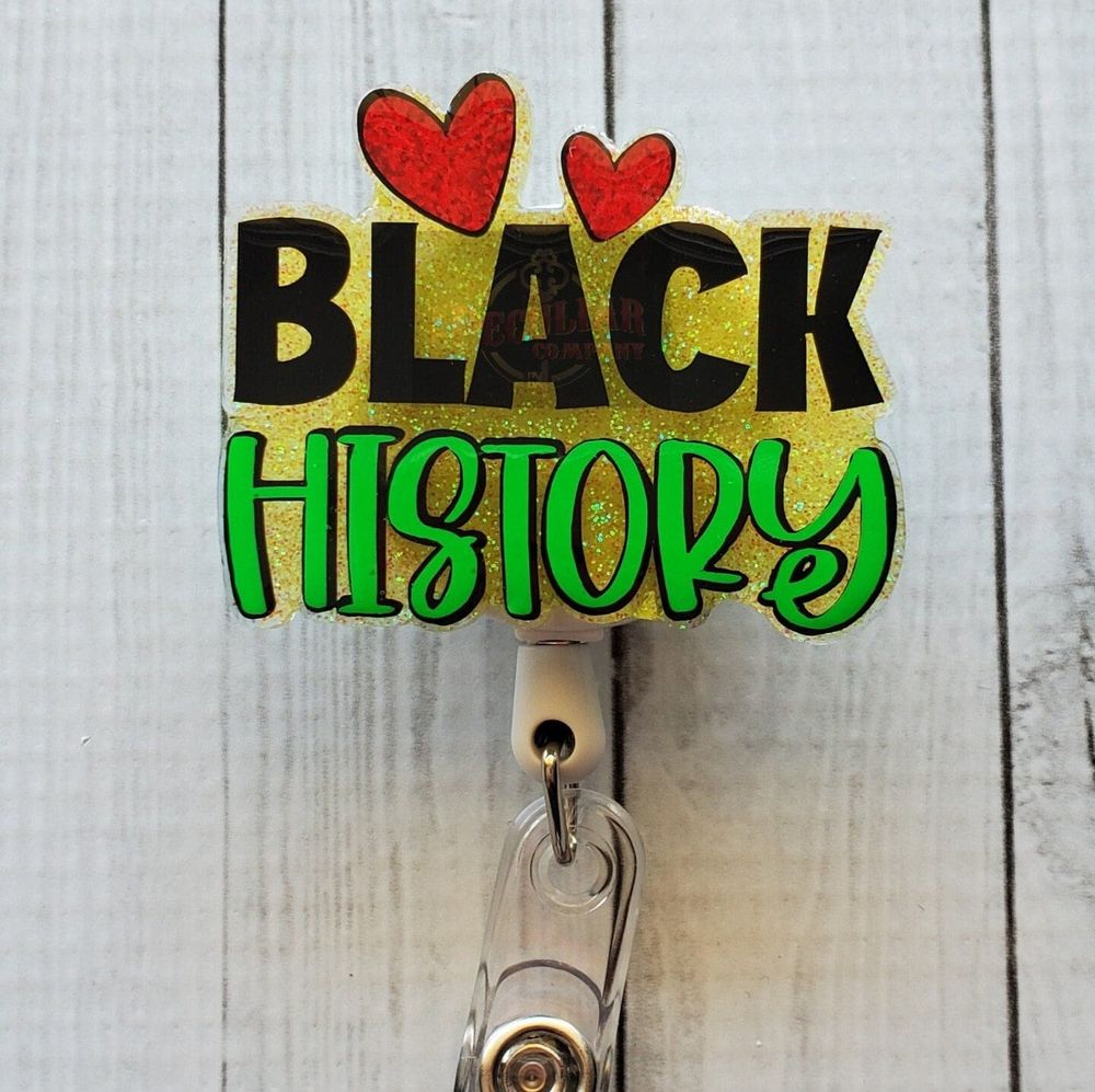 Black History Badge Reel, badge holder, Black History Month,...
