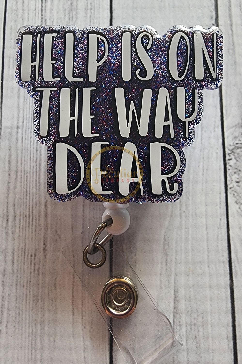 Help Is On The Way Dear Badge Reel, badge holder, movie quot...