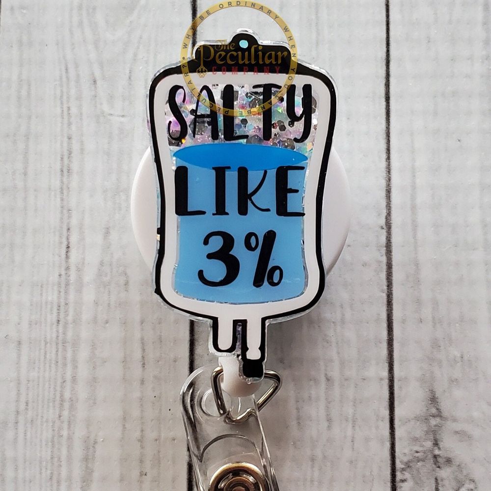Salty IV Bag Badge Reel