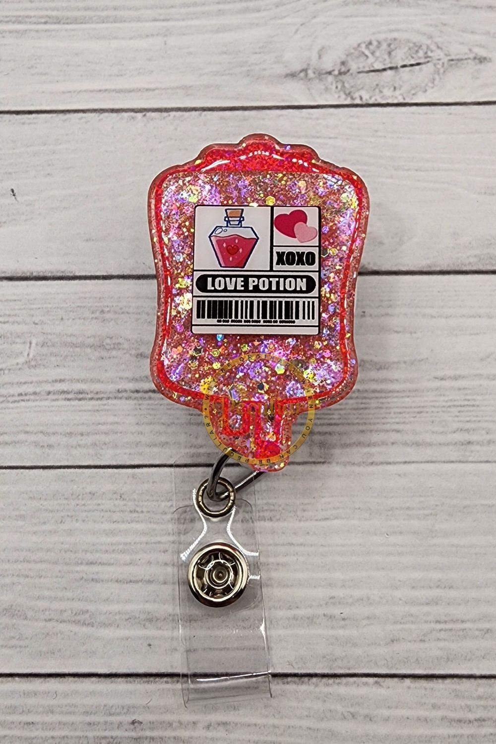 Love Potion Blood Bag Badge Reel, Valentine's Day, Vday, Lov...