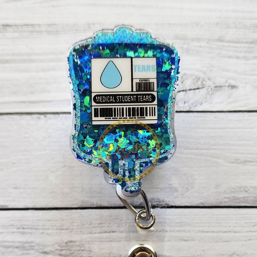 Medical Student Tears Badge Reel, Badge holder, Medical stud...