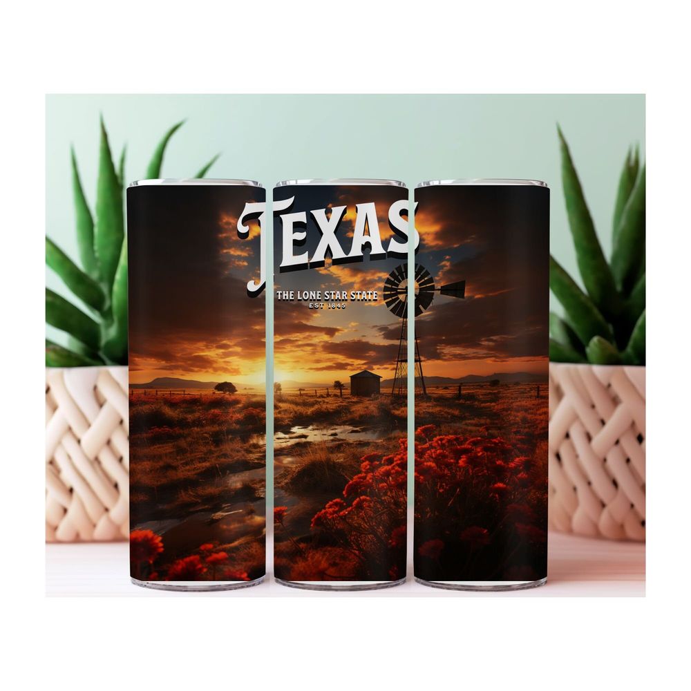 Texas Landscape 20 oz Tumbler, Texan gifts, Photography gift...