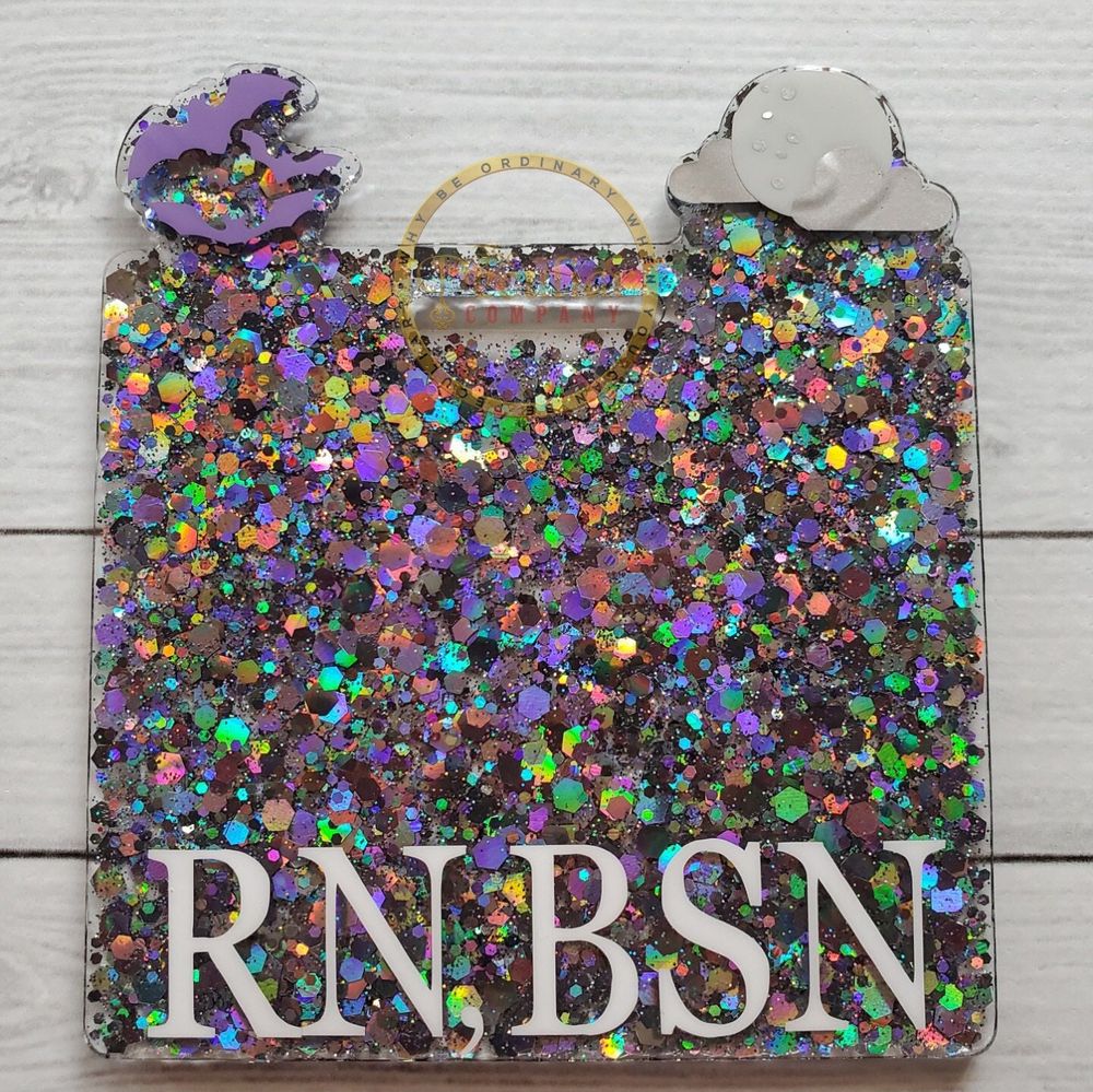 Moon and Bats Badge Buddy (Variety of sizes), nurse badge bu...