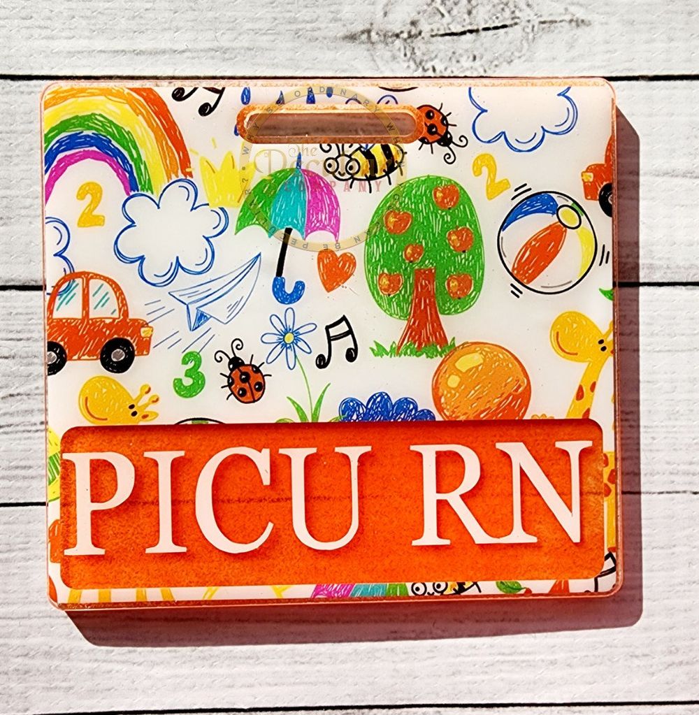Children's Doodle Badge Buddy (Variety of Sizes), NICU, PICU...
