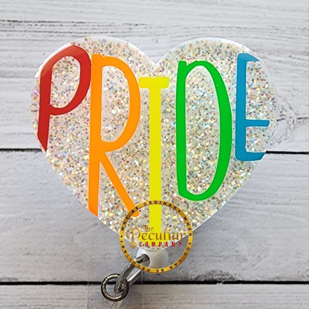 Heart Pride Badge Reel, LGBTQ, LGBTQIA, Pride month, Rainbow...