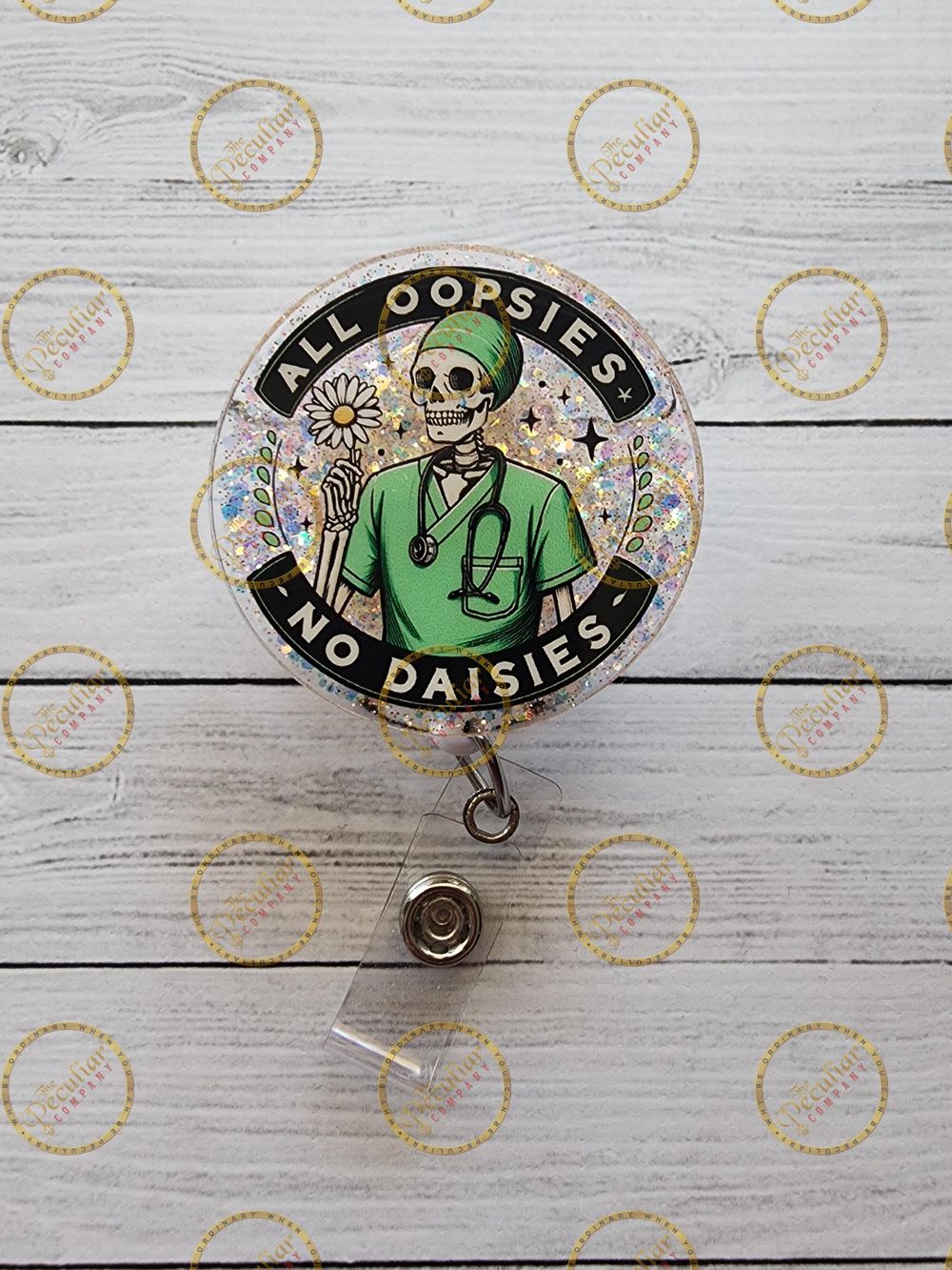All Oopsies No Daisies Badge Reel, Nurse badge, badge holder...