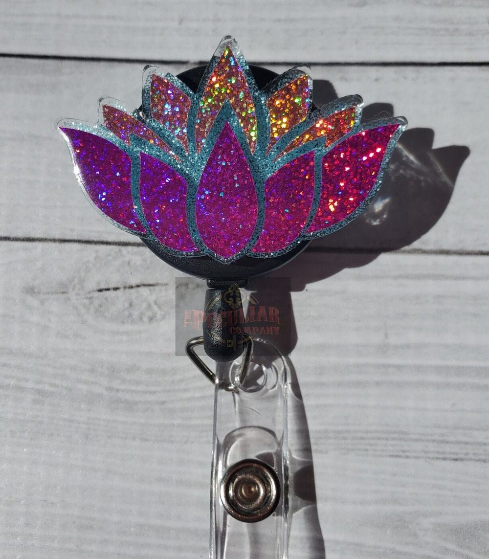 Lotus Flower Badge Reel