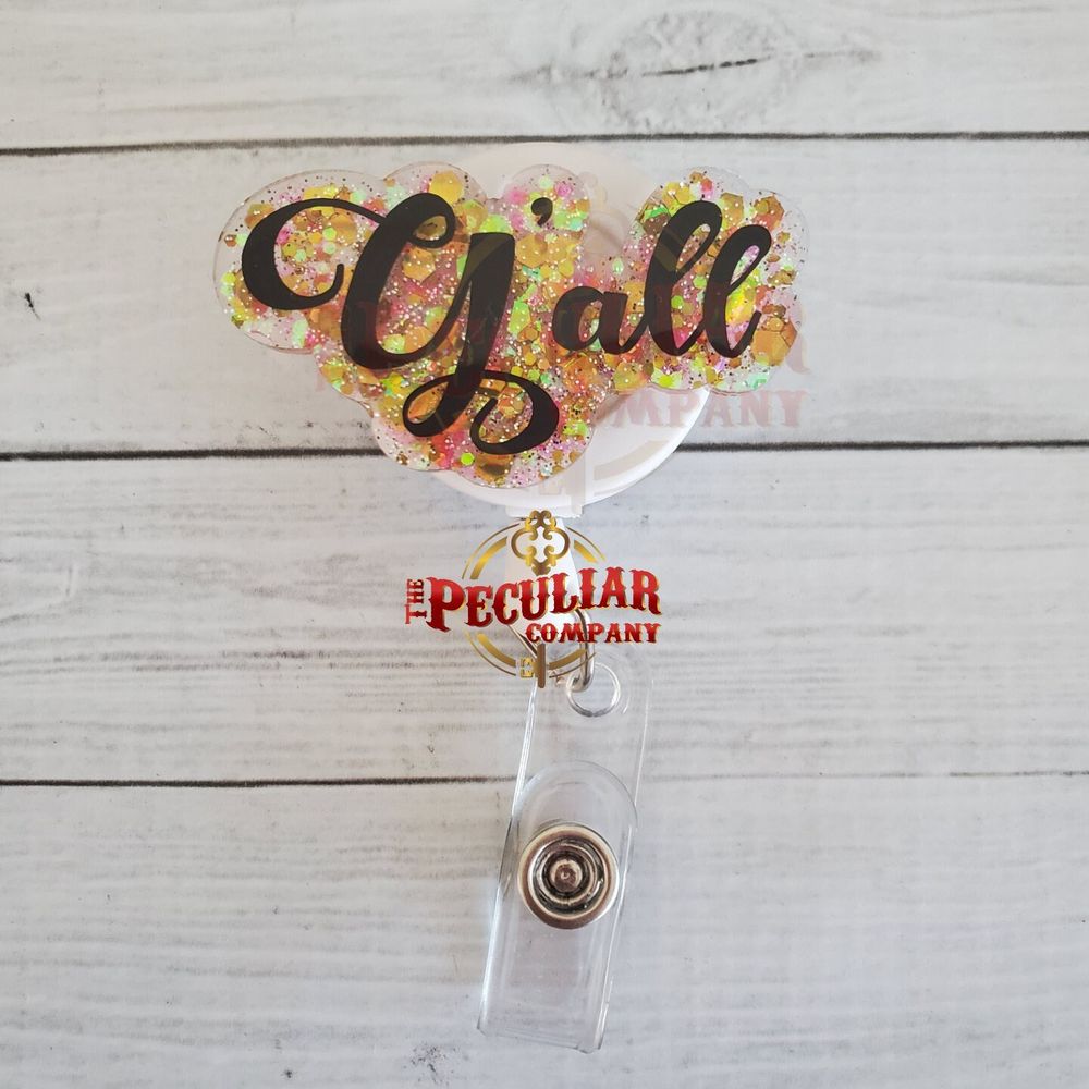Y'all Badge Reel, badge holder, southern, birthday gifts, re...