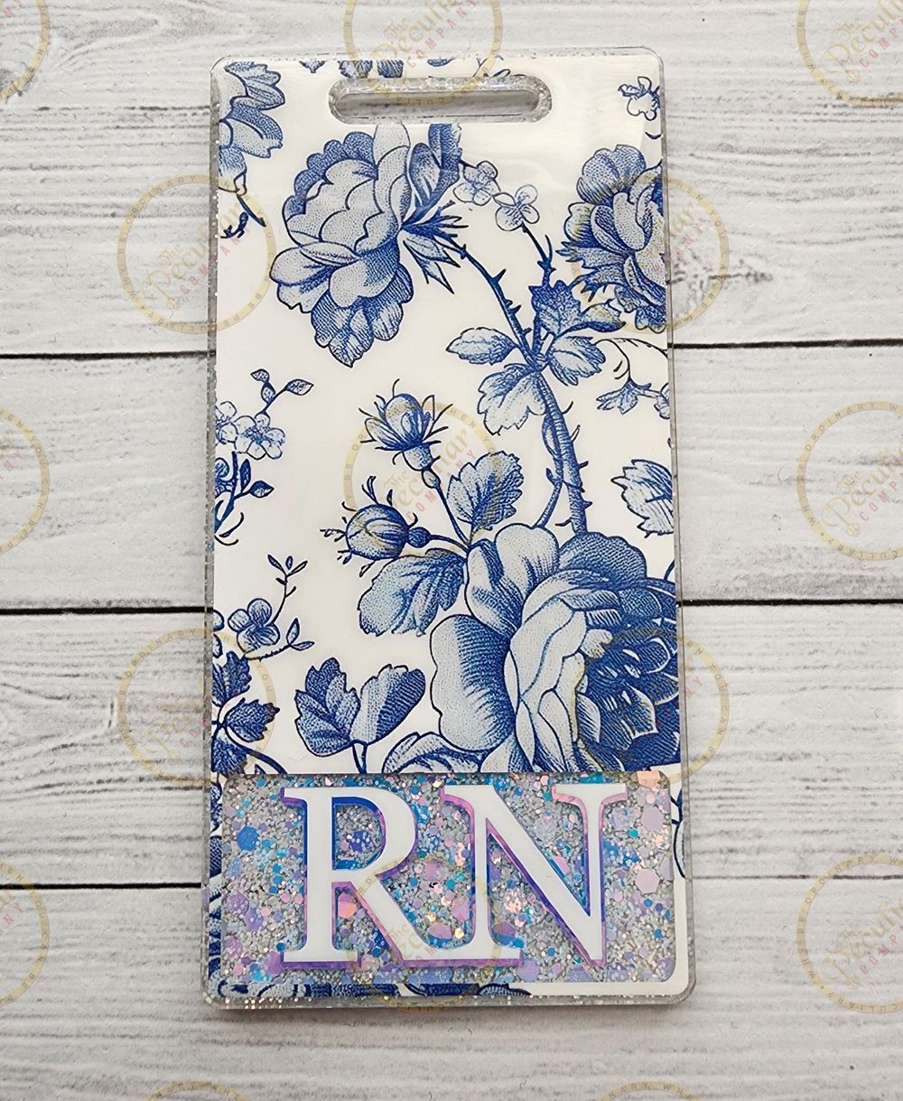 Blue Roses Badge Buddy (variety of sizes), Nurse badge buddy...