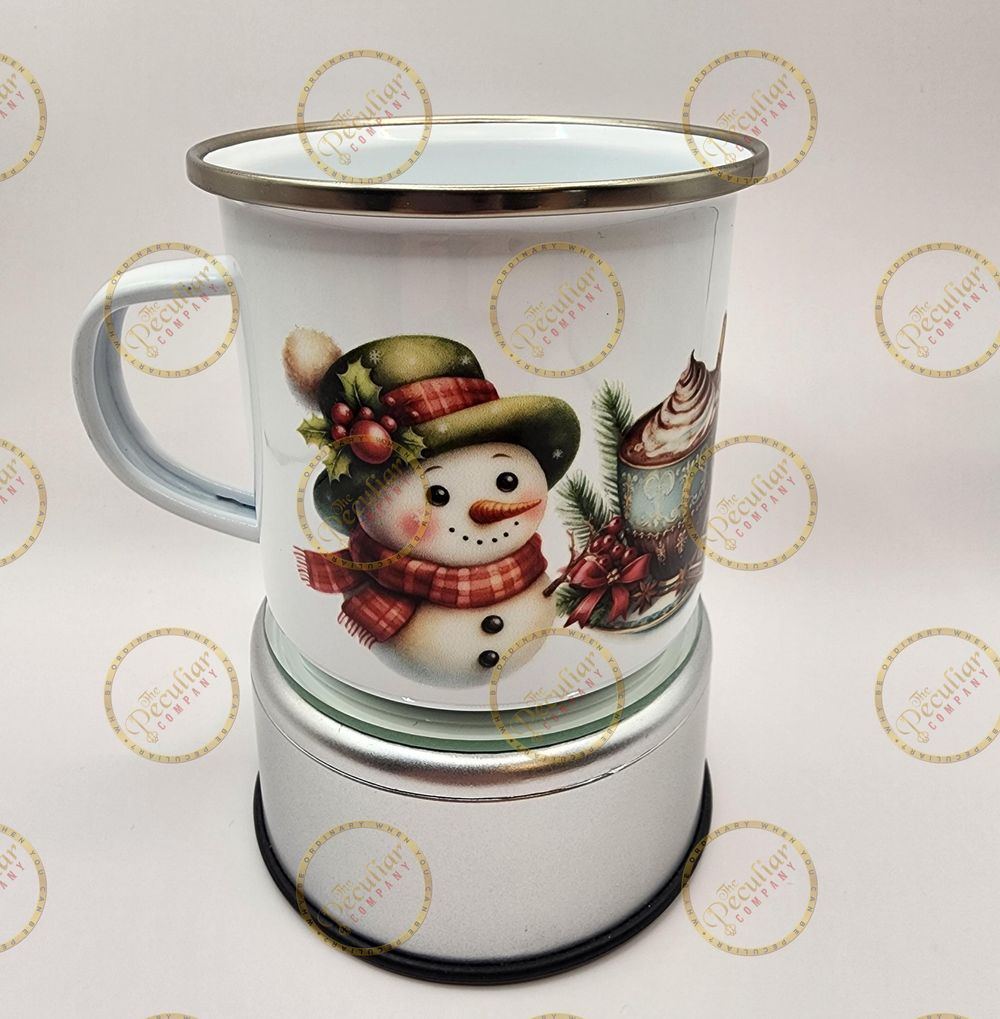 Cool Santa 10 oz Enamel Mug, Christmas mug, Xmas gift, gift ...
