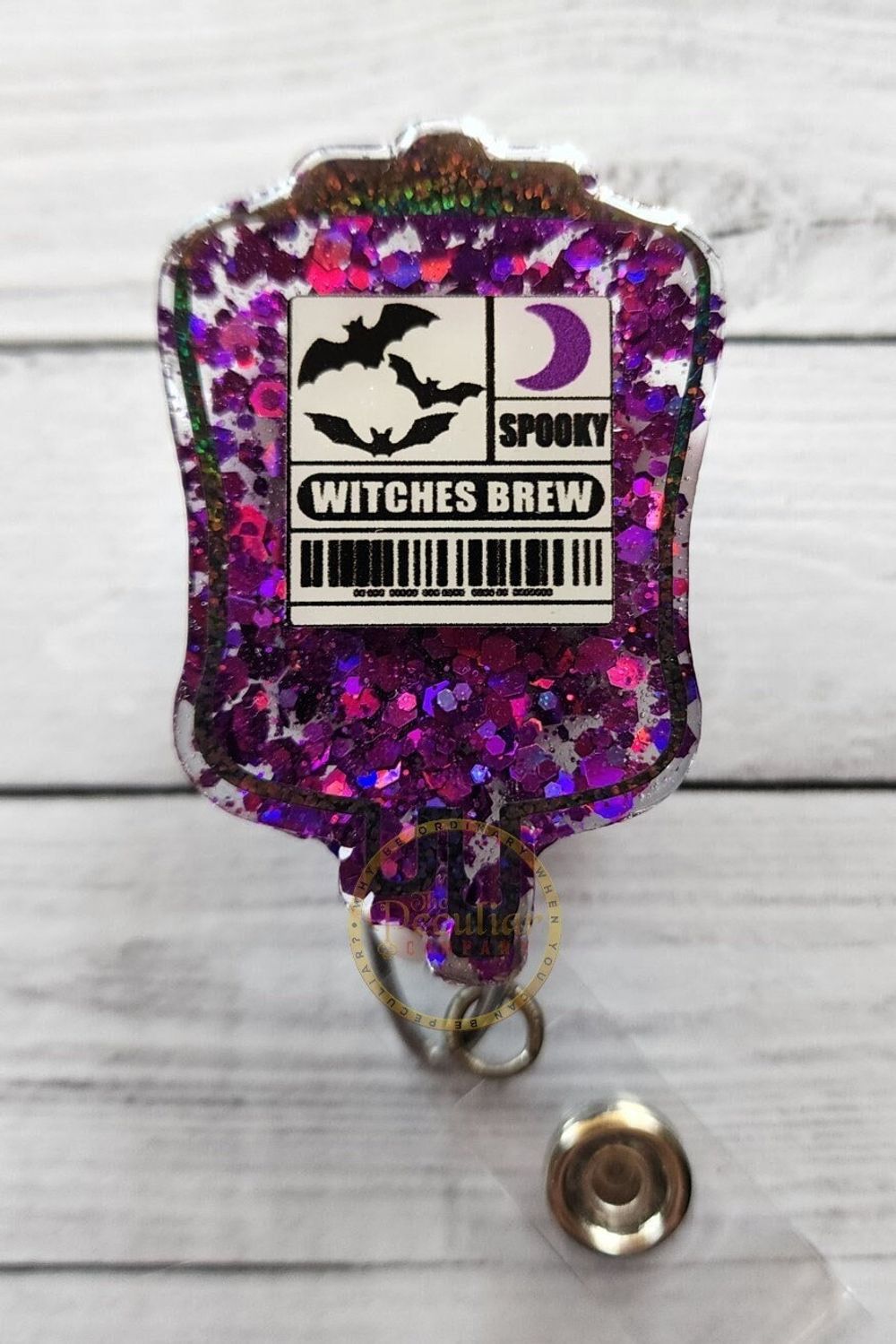 Witches Brew Blood Bag Badge Reel, Halloween, Witch, Spell, ...