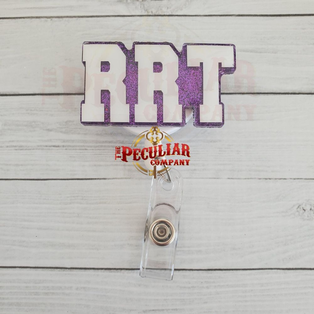 RRT Badge Reel, badge holder, respiratory therapist, registe...