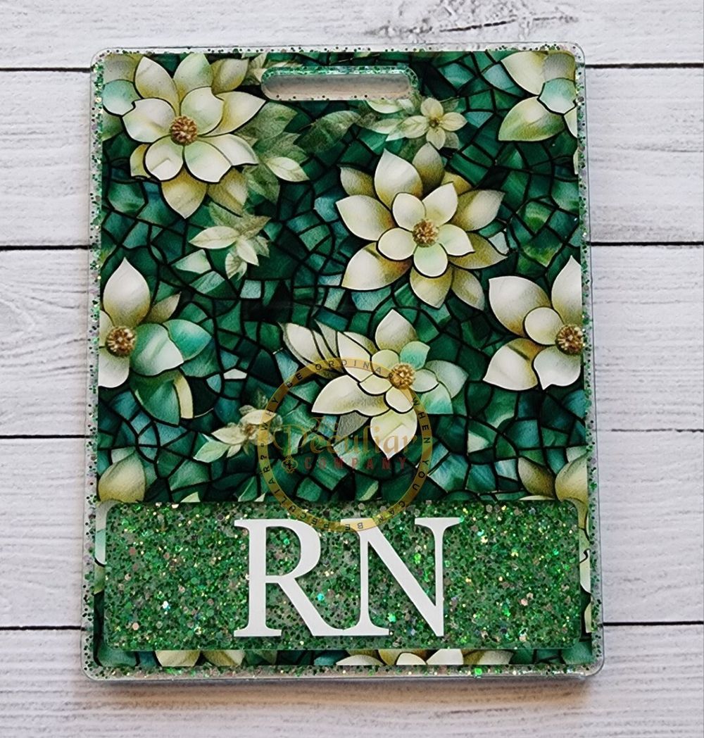 In The Garden Mosaic Floral Badge Buddy (Variety of Sizes)
