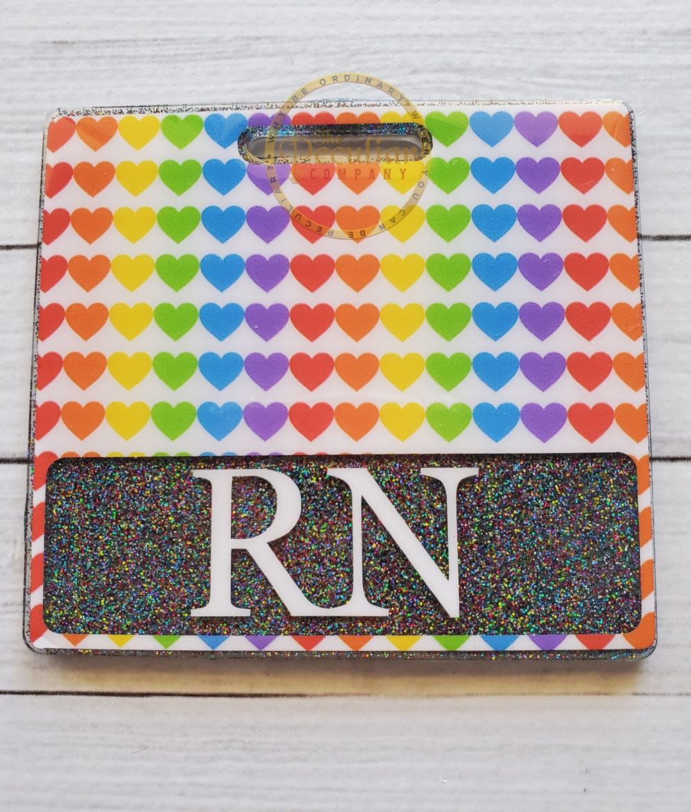 Rainbow Heart Badge Buddy (Variety of Sizes), Pride month, L...