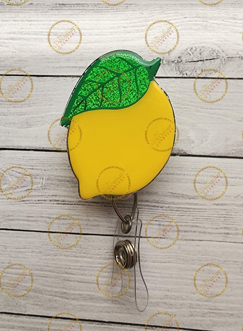 Lemon Badge Reel, Badge holder, Summer badge reel, nurse bad...