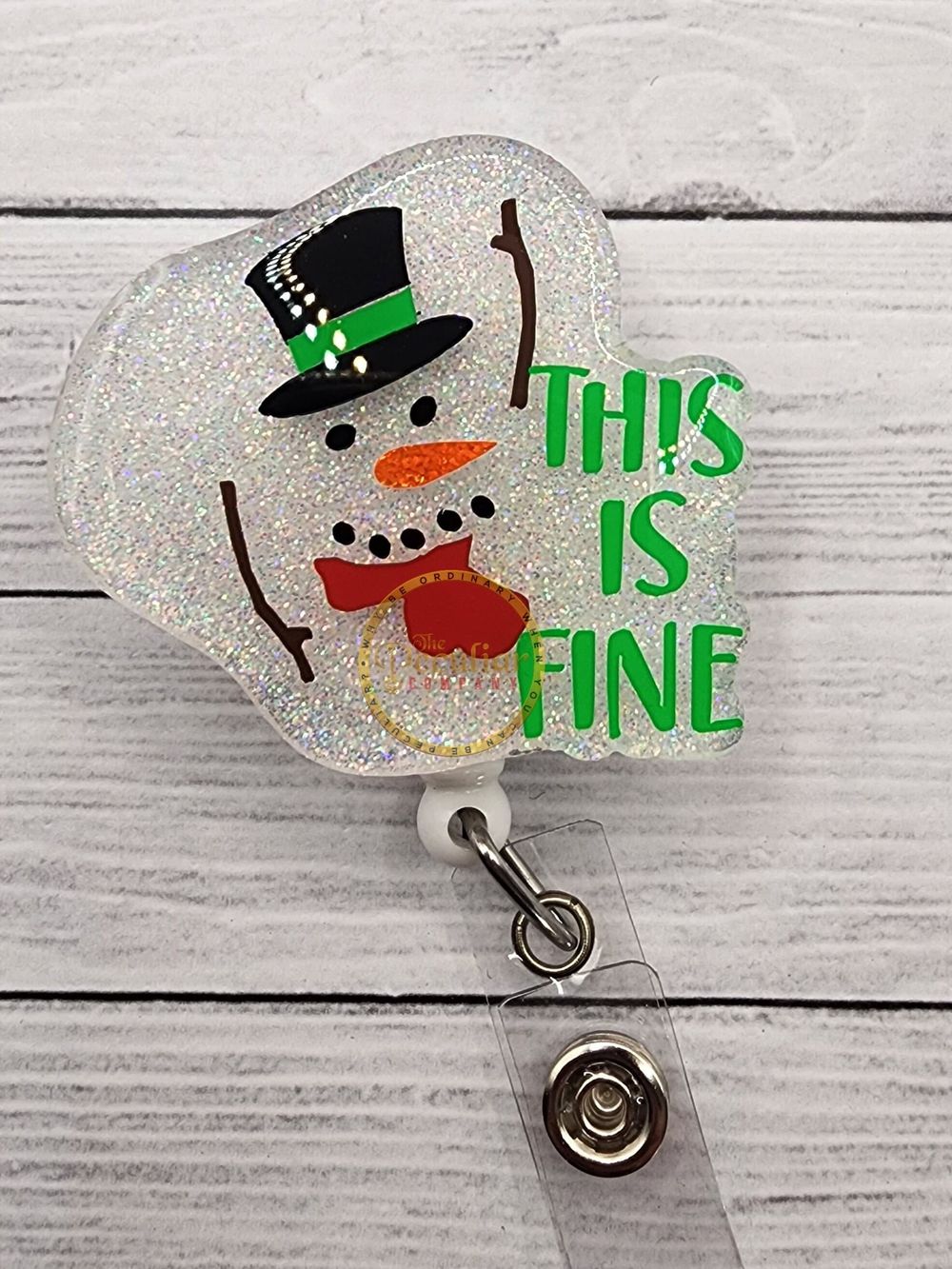 This is Fine Melted Snowman Badge Reel, Badge holder, Health...